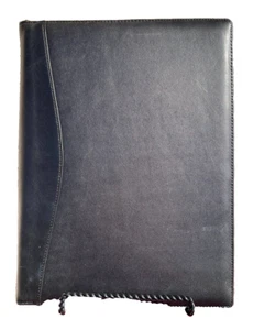 Barrington Leather Notebook CRESCENT Black 12.5X9 Blank Tablet Boxed - Bild 1 von 10