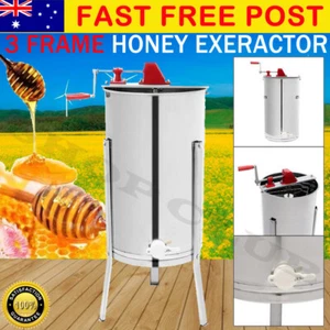 10% off 3 Frame Stainless Steel Honey Extractor Manual Honey Beekeeping Spinner - Picture 1 of 8