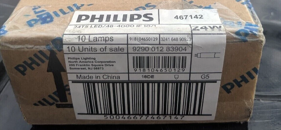 (9Pack) Philips 24Watt LED Lamp Light Bulb 4000K Direct Replacement F24T5 F14T5 - Image 1 of 1