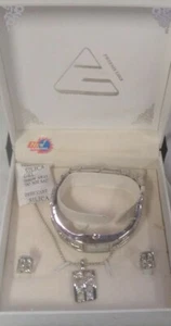 Ladies Watch Necklace Earrings Gift Set - crystal - Picture 1 of 3