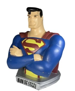 1999 DC Comics Superman Bust Man Of Steel Warner Brothers Studio Vintage 11 inch - Picture 1 of 12