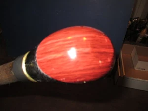 MW.A.734: WOOD & LEATHERETTE COMFORT FIT HANDLE FOLK ART WALKING STICK CANE - Picture 1 of 11