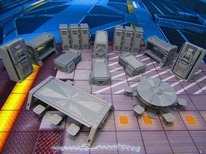 12 pc Barracks Lockers, Beds & Tables Miniature Scatter Terrain Scenery - Picture 1 of 7