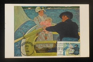1966 MAXIMUM CARD FDC First Day of Issue Scott #1322 Mary Cassatt Washington DC