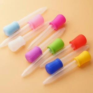 10 pezzi contagocce per bambini alimentatore medicina dispositivo medicina infantile pipetta silicone caldo ~ - Foto 1 di 12