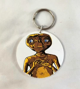 Vintage E.T. Llavero redondo de plástico extraterrestre - Imagen 1 de 3