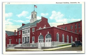 Gemeindegebäude Jeanette Pennsylvania Postkarte - Bild 1 von 2