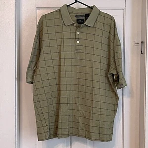 Dockers Polo Shirt Check Short Sleeve Golf Casual Men XL 100% Mercerized Cotton - Picture 1 of 9