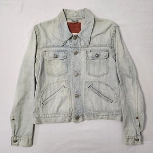 Ralph Lauren Double RL RRL Denim Jacket Womens Large Light Wash Jean USA Made - Picture 1 of 15