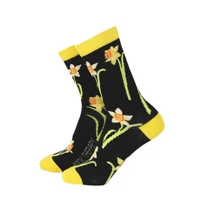 Women's Daffodil Gift Bamboo Socks | Sock Therapy from Smiling Faces - Picture 1 of 1