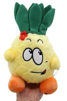 Hawaiian Pineapple Plush Doll - 9", Smirking, Plumeria Flower, Yellow, Large - Image 1 of 4