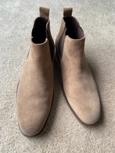 Mens Julius Marlow "Speed" taupe suede Chelsea boots sz 7 UK/AU - Picture 1 of 6