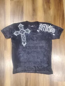 Camiseta Affliction Hebilla Negra Hombre Pequeña - Imagen 1 de 4