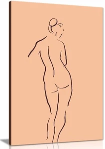Nude from the back peach color Print Wall Art - Picture 1 of 10