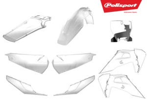 Kit y horquillas de plástico Husqvarna TC FC 2019-2021 TRANSPARENTE Polisport Motocross - Imagen 1 de 1