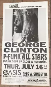 GEORGE CLINTON P-Funk all stars Hollywood concert poster 1992 - Picture 1 of 1