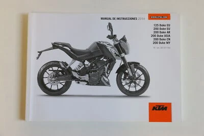 KTM Duke 125 200 Manuale De Istruzioni 2014 Español Spagnolo Originale Nuovo - Immagine 1 di 2