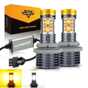 AUXBEAM 4157 3156 3157 LED Turn Signal Light Bulbs CANBUS Anti Hyper Flash Amber - Picture 1 of 12