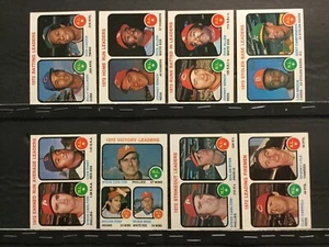 1973 Topps Baseball League Leaders Set of 8 Cards #'s 61-68 EXCELLENT+ Sku46A - Picture 1 of 2