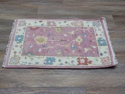 Alfombra Bohemia Oushak, Alfombra Turca Oushak, Alfombra Contemporánea Hecha a Mano, 2x3 Pies Foto 1 de 4