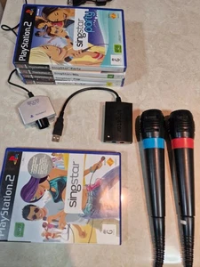 PS2 SingStar Party Bundle | 5 Games + 2 Mics + EyeToy + USB Adapter - Picture 1 of 5