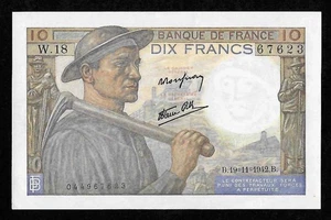 Billet de 10 Francs Mineur 19/11/1942 SPL + ( 004 * ) - Foto 1 di 3