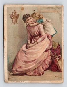 1880's Dilworth's Coffee Mother and Daughter Advert Victorian Trade Card - Picture 1 of 2
