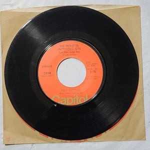 Tex Ritter ~ He Who Is Without Sin/ The Americans ~ Capitol 45 RPM Record - Picture 1 of 4