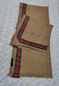 Authentic Gucci scarf Shawl Multicolor Stole Unisex Muffler Gucci Logo Tag - Picture 1 of 20