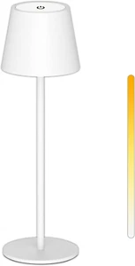 Lampada Da Tavolo LED Senza Fili Ricaricabile, Dimmer Touch 3000K/4000K/5000K, L - Foto 1 di 12