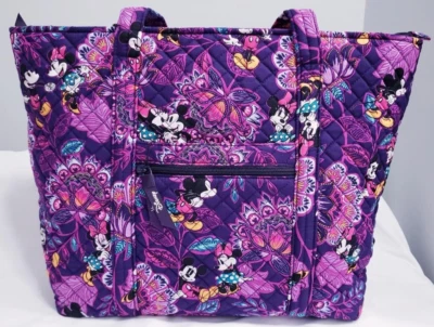 Vera Bradley Disney Mickey & Minnie Sweet Floral LARGE Vera Tote NWT - Image 1 of 4