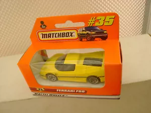 1998 MATCHBOX SUPERFAST #35 YELLOW FERRARI F50 NEW IN BOX - Picture 1 of 3