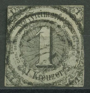 Thurn und Taxis 1852/58 1 Crucero 7a Sellado, Defectos - Imagen 1 de 1