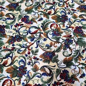 Hoffman California TRADITIONS STYLE Grapes Vines Leaves Quilt Fabric 2.5yds - Picture 1 of 3