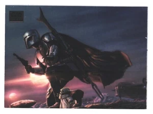 2024 Topps Star Wars Galaxy Chrome 81 A Clan of Two Mandalorian Grogu - Imagen 1 de 2