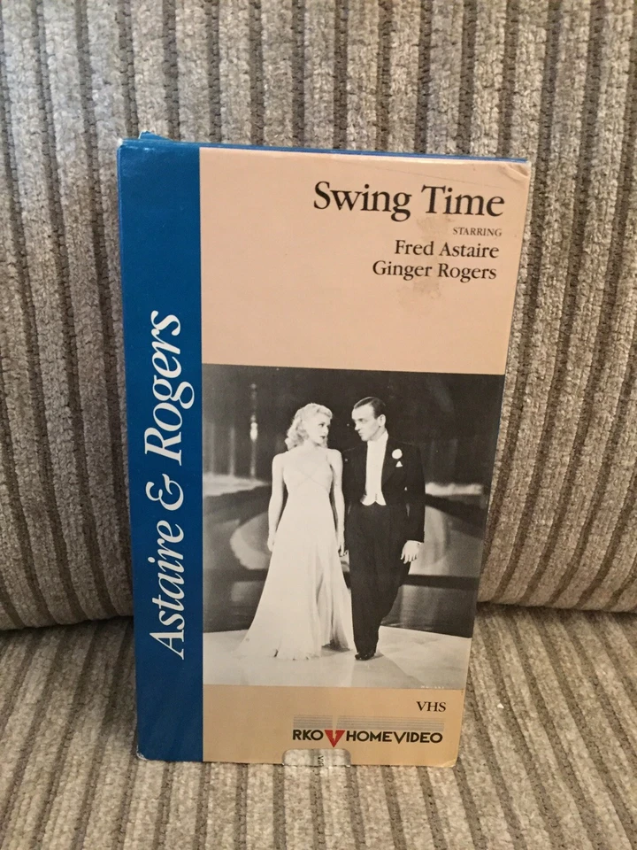 Swing Time Astaire & Rogers VHS Tape Dancing Fred Astaire Ginger Rogers RKO  - Image 1 of 2