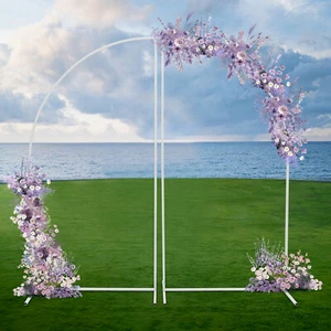 2PCS Wedding Arch Backdrop Decorative Stand Metal Arch Background Flowers Stand - Picture 1 of 21