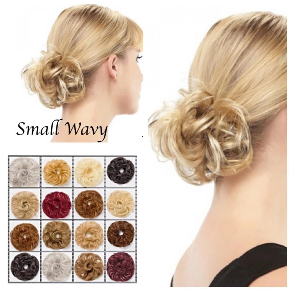 Koko Messy Bun Hair Scrunchie Small Medium Natural Look Realistic Hairpiece Updo - Image 1 of 4