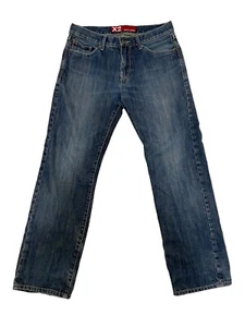 X2 Quality Denim Jeans M11 Slim Low Rise Straight Blue Mens SZ 29x30 EUC - Picture 1 of 10