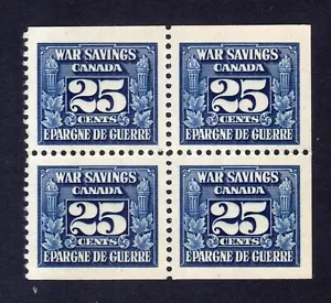 FWS5 WAR SAVINGS block of 4 Canada mint never hinged well centered - Picture 1 of 2
