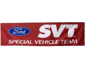 FORD SVT BANNER FLAG MUSTANG COBRA FOCUS LIGHTNING SPECIAL VEHICLE TEAM SVO - Picture 1 of 1