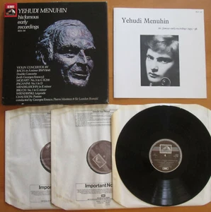 RLS 718 Yehudi Menuhin His Famous Early Recordings 1931-38 EMI 3LP Box EX - Picture 1 of 7
