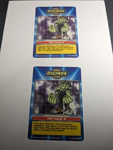 2x Digimon Tip Card 4 Taco Bell Promo 2000 Bandai TCG card, RARE - Picture 1 of 8
