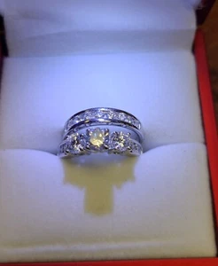 Anillo de compromiso de oro blanco de 14k anillo de bodas en. 1,5 quilates - Imagen 1 de 12