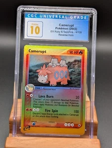 2003 Pokemon EX Rubino e Zaffiro Camerupt Reverse Holo #4 CGC Pristine 10 - Foto 1 di 2