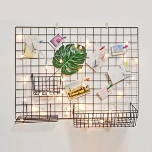 Mesh Photo Grid Panel Wire For Art Picture Wall Hanging Home Display Decor NEW - Foto 1 di 12