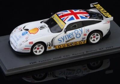 1:43 SPARK SCTR 04 TVR TOSCAN T400 R # 27 CDL British GT 2003 Foto 1 de 3