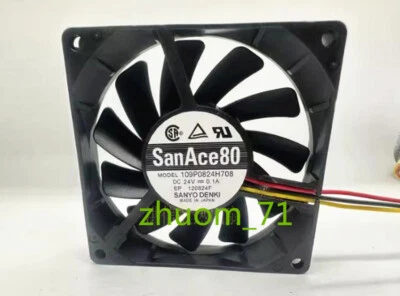 1PC SanAce 8015 109P0824H708 DC24V 0.1A 80*15MM Inverter cooling fan - Image 1 of 3