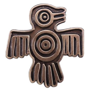 Azteken Geist Vogel Symbol indigen Mexiko mexikanisches Reich Maya 1,2" Emaille Pin - Bild 1 von 4