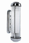 Wandlampe Kinolampe Art Deco Chrom Glasstäbe Silber Industrial Style Loft